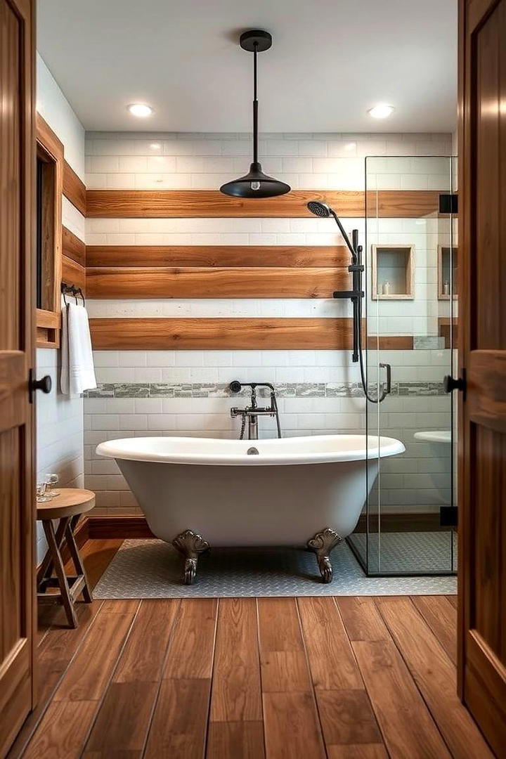 Rustic Farmhouse Bath - 30 Tub-shower Combo Ideas