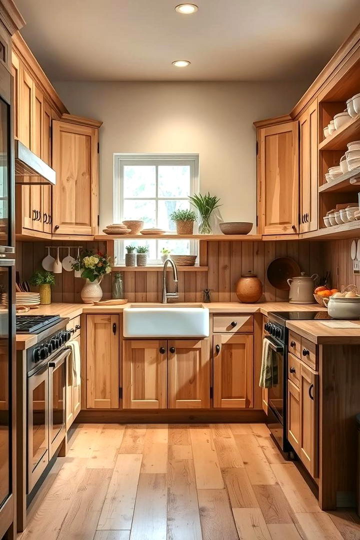 Rustic Farmhouse Elegance - 30 Kitchens With Light Wood Cabinets