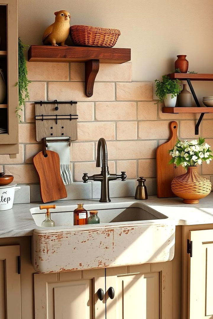 Rustic Farmhouse Sink - 30 Spanish Style Kitchen Ideas