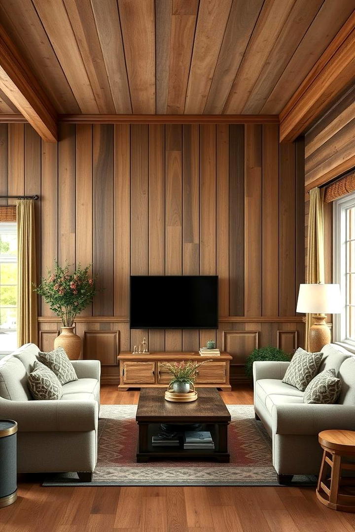 Rustic Farmhouse Wainscoting - 30 Living Room Wainscoting Ideas