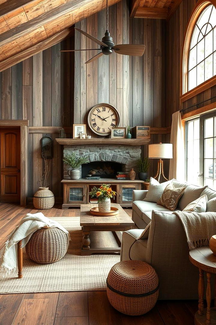 Rustic Farmhouse Warmth - 30 Pinterest Living Room Decor Ideas