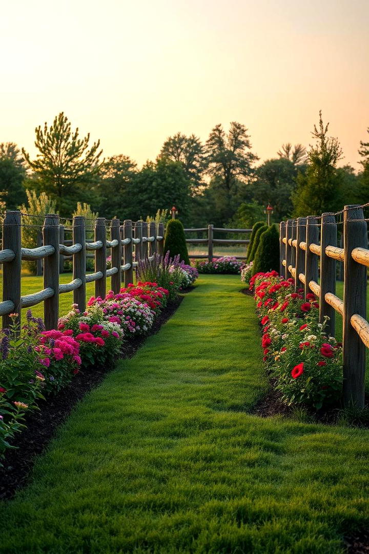 Rustic Garden Border - 30 Split Rail Fence Ideas