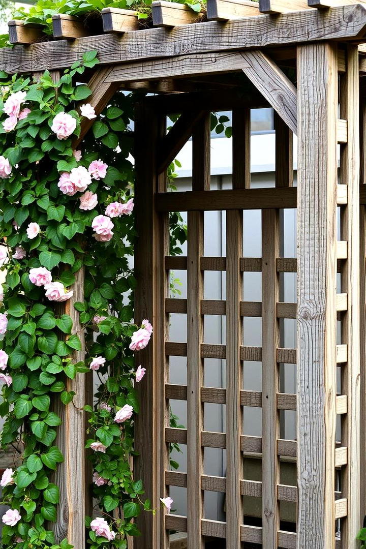 Rustic Garden Trellis - 30 Rustic Landscaping Ideas