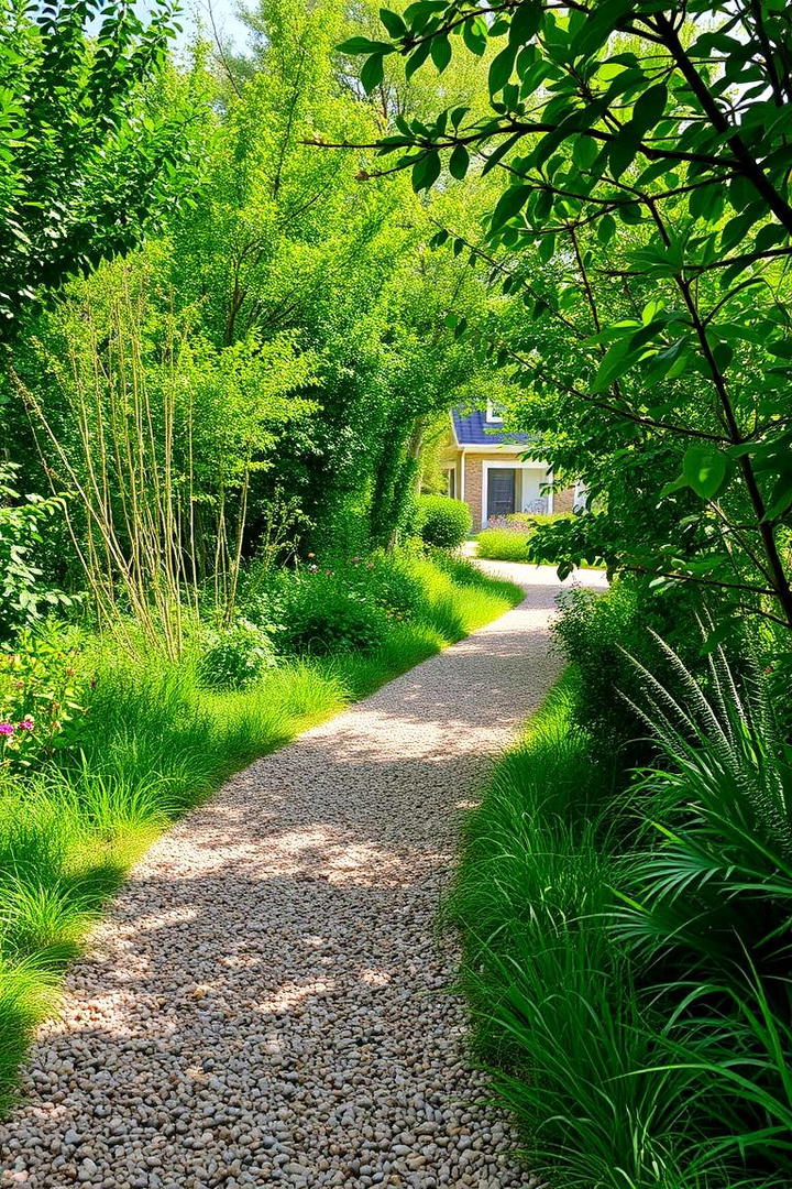 Rustic Gravel Walkway - 30 Rustic Landscaping Ideas