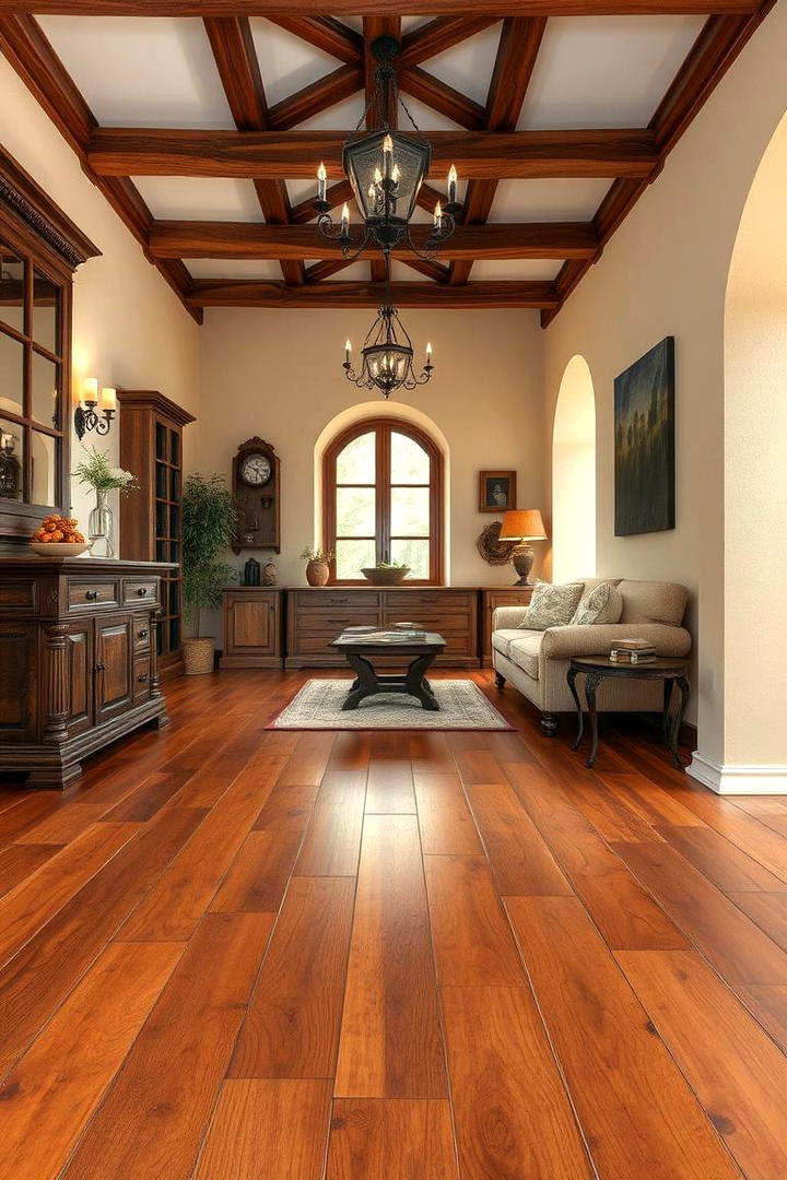 Rustic Hardwood Floors - 30 Tuscan Interior Design Ideas