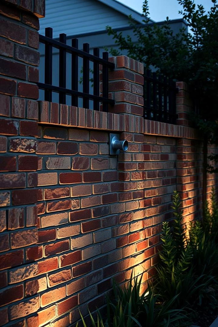 Rustic Industrial Brick - 30 Brick Fence Ideas