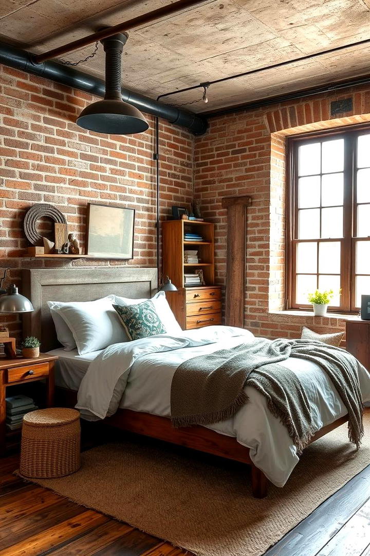 Rustic Industrial Cottage Vibe - 30 Cottage Bedroom Ideas