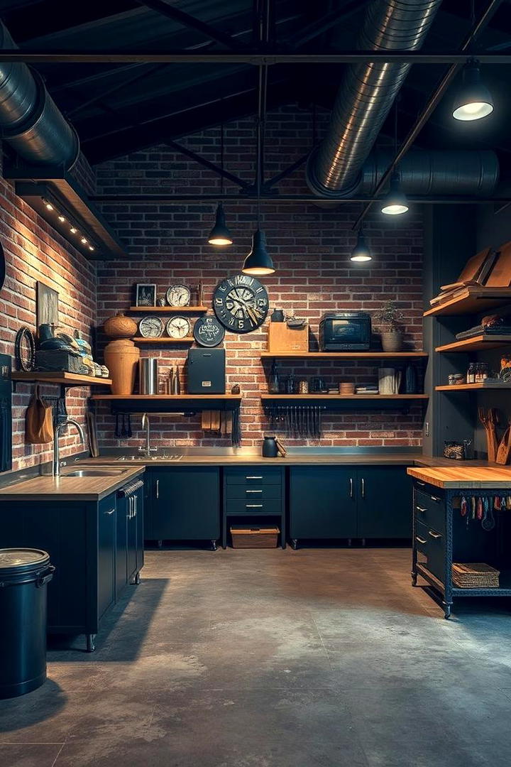 Rustic Industrial Garage - 30 Garage Makeover Ideas