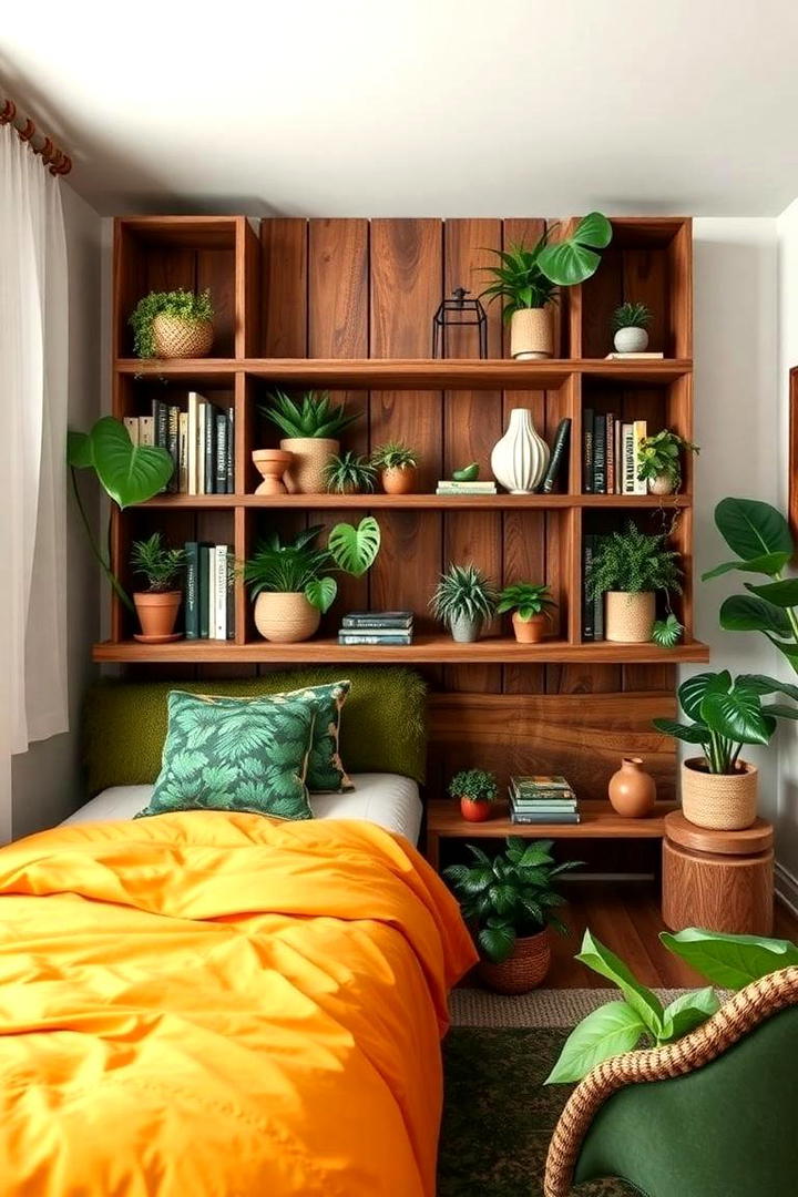 Rustic Jungle Shelving - 30 Jungle-themed Bedroom Ideas