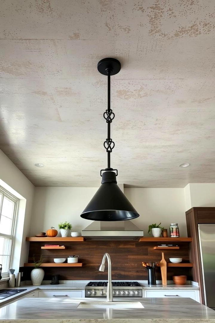 Rustic Metal Finishes - 30 Rustic Ceiling Ideas