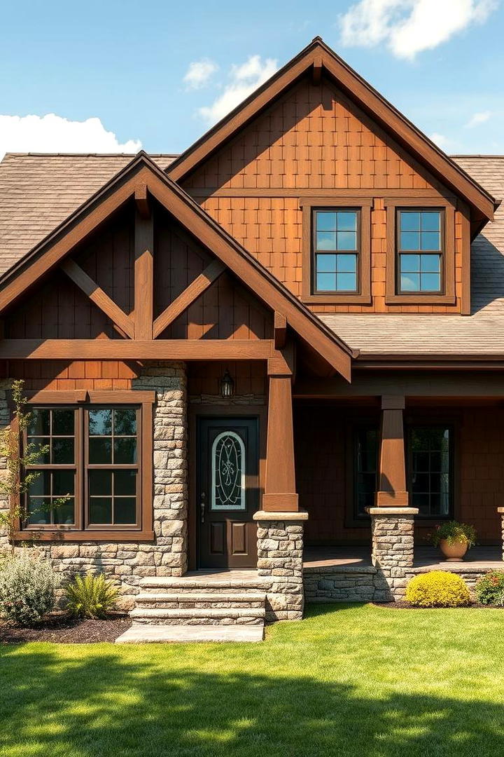 Rustic Mocha Accent - 30 Brown Exterior House Colors