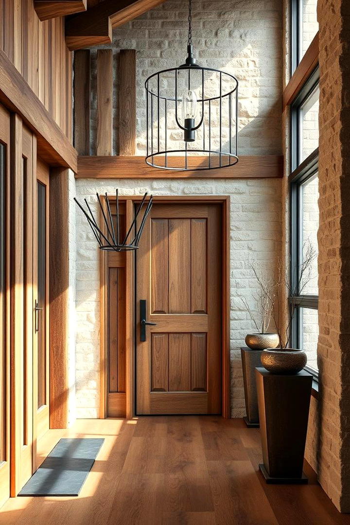 Rustic Modern Blend - 30 Modern Entryway Ideas