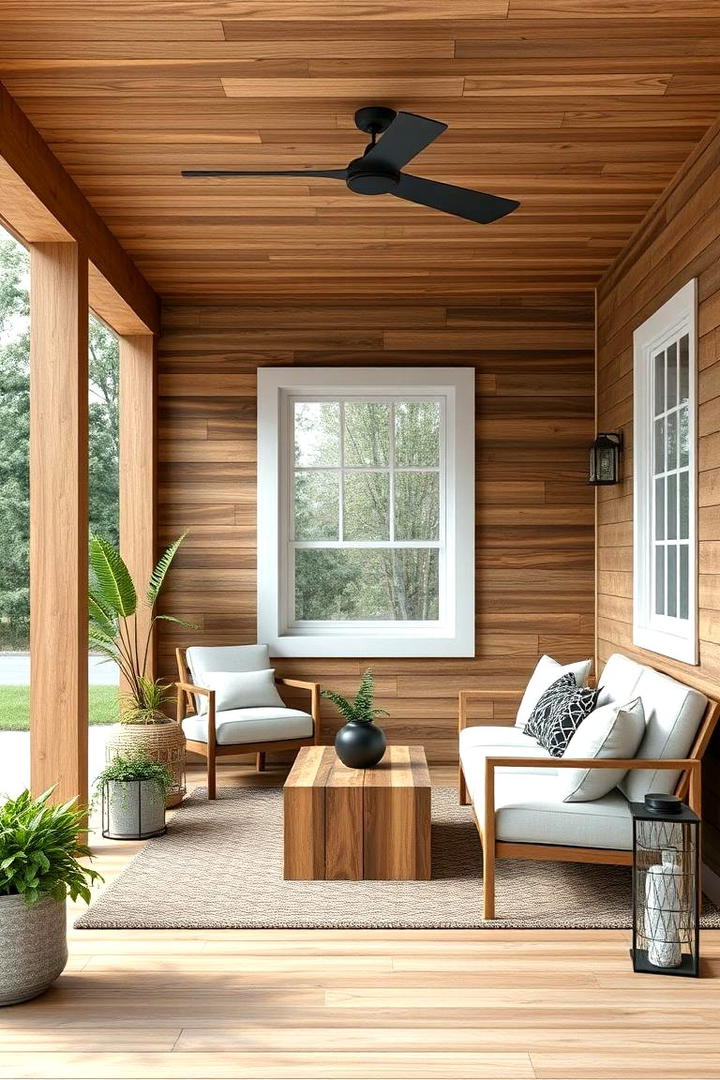 Rustic Modern Fusion - 30 Enclosed Porch Ideas