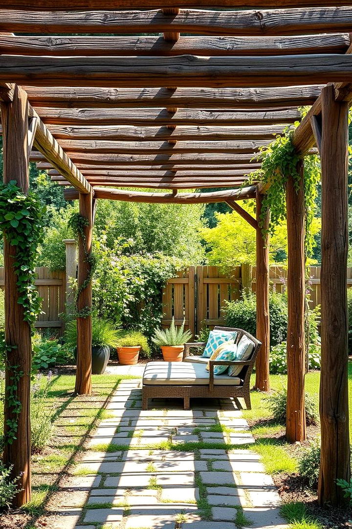 Rustic Pergola Framework - 30 Split Rail Fence Ideas