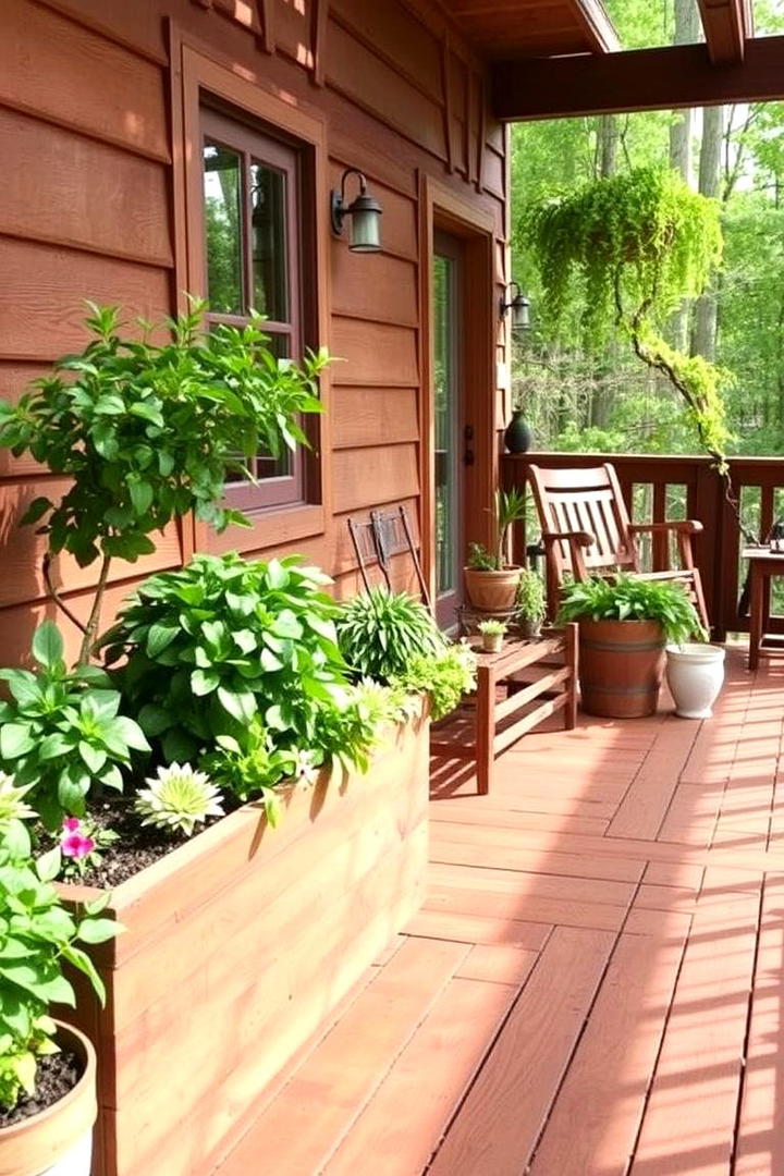 Rustic Planter Charm - 30 Deck Decorating Ideas With Plants