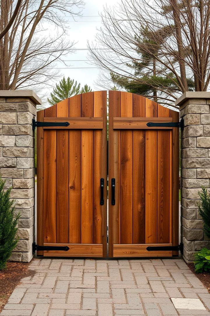 Rustic Reclaimed Wood and Steel - 30 Driveway Gate Ideas