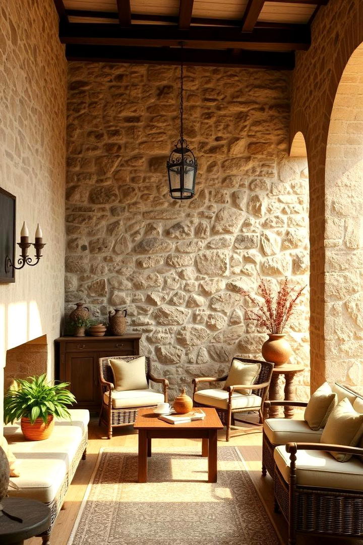 Rustic Stone Walls - 30 Tuscan Interior Design Ideas