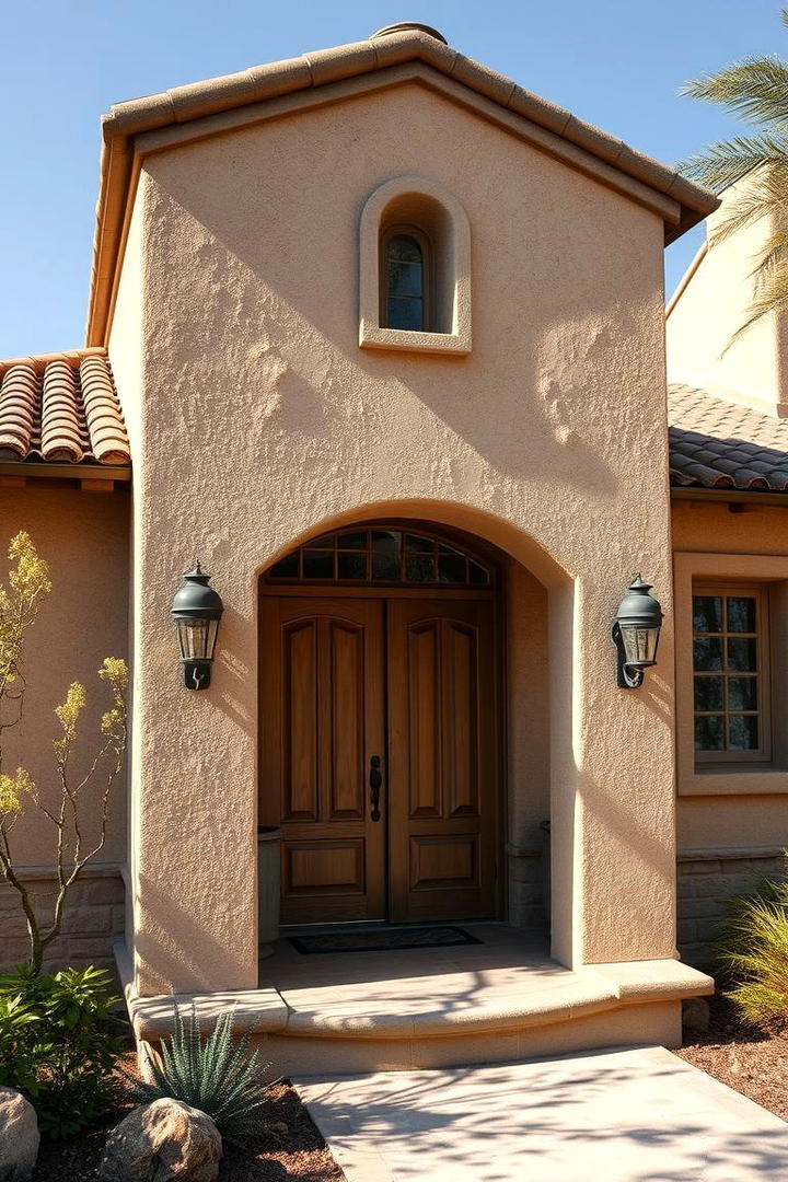 Rustic Stucco Facade - 30 spanish bungalow exterior ideas