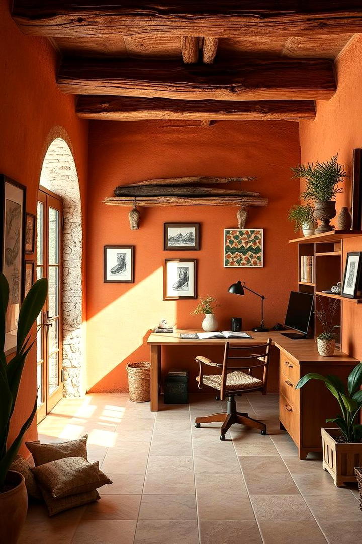 Rustic Terracotta Charm - 30 Home Office Paint Colors