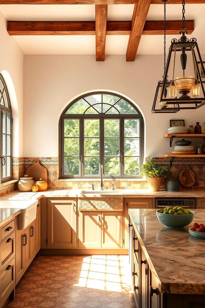 Rustic Tiled Backsplash - 30 Spanish Style Kitchen Ideas