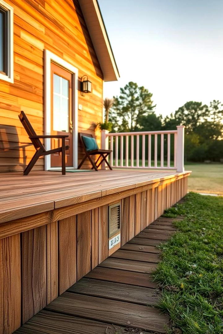 Rustic Timber Appeal - 30 Deck Skirting Ideas