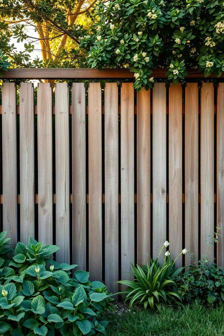 Rustic Wood Slat Fence - 30 Decorative Fence Ideas