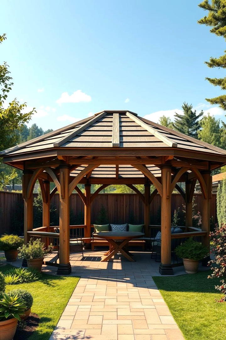 Rustic Wooden Retreat - 30 Backyard Gazebo Ideas