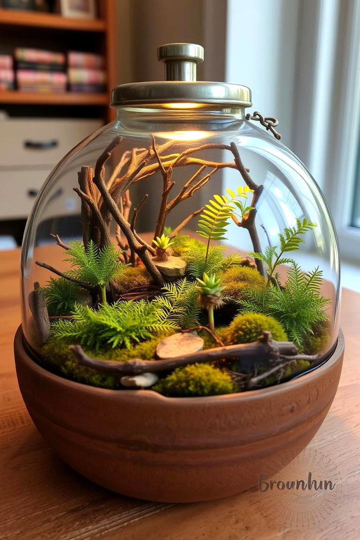 Rustic Woodland Terrarium - 30 Terrarium Ideas