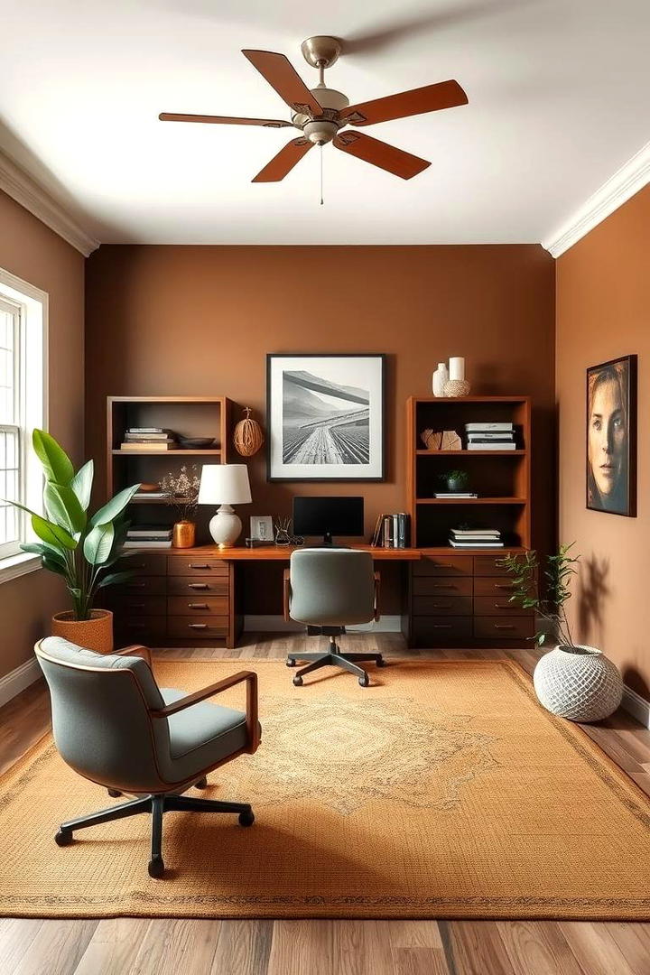 Sandy Brown Stability - 30 Home Office Paint Colors