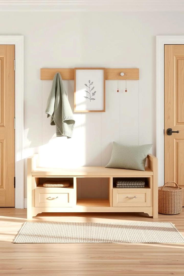 Scandinavian Inspired Entry Bench - 30 Entryway Bench Ideas