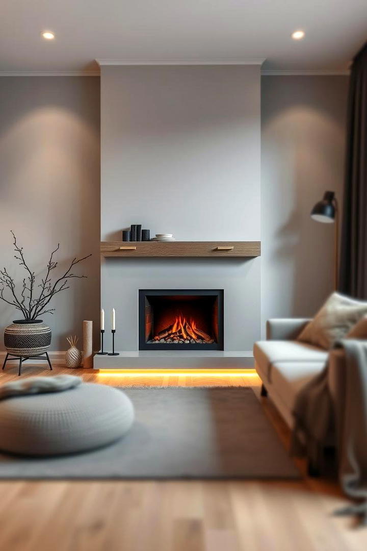 Scandinavian Inspired Faux Fireplace - 30 Faux Fireplace Ideas