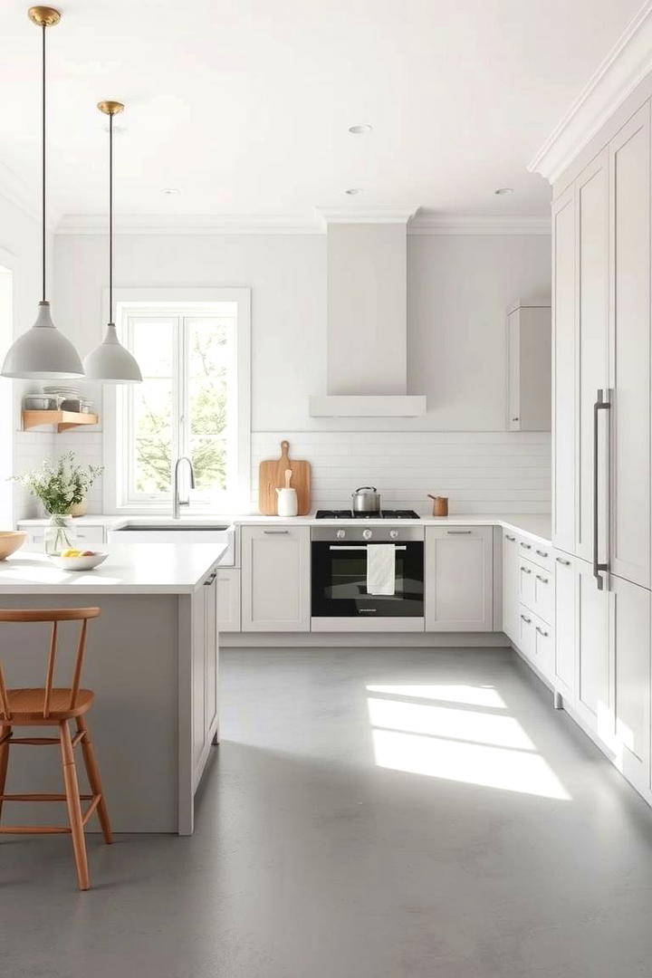 Scandinavian Inspired Grey Kitchen - 30 Kitchens With Grey Floors