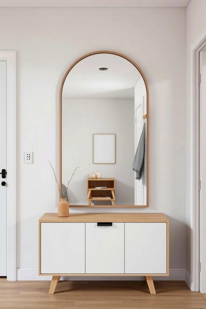 Scandinavian Inspired Mirror - 30 Entryway Mirror Ideas