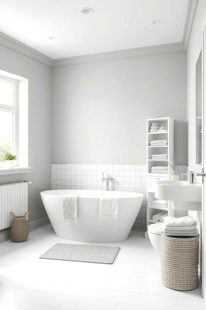 Scandinavian Minimalism - 30 Grey and White Bathroom Ideas