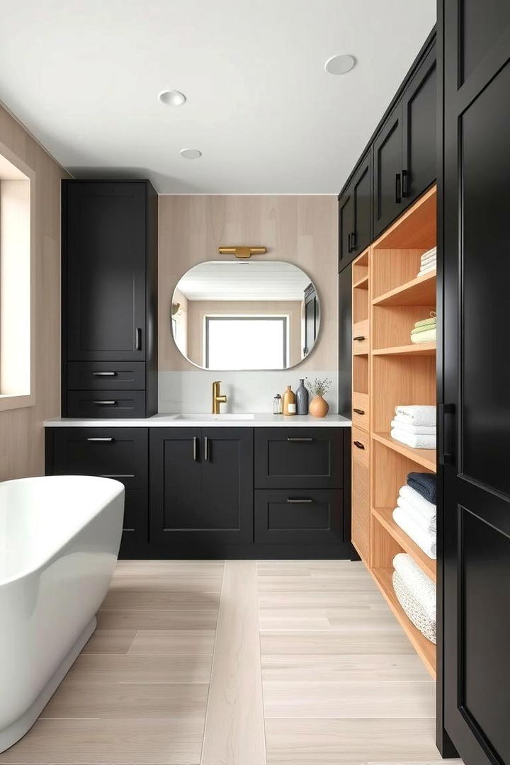 Scandinavian Simplicity - 30 bathroom with black cabinets ideas