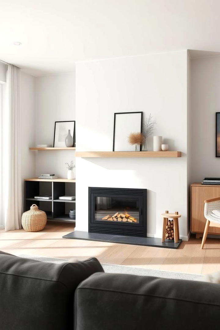 Scandinavian Simplicity - 30 Black Fireplace Ideas