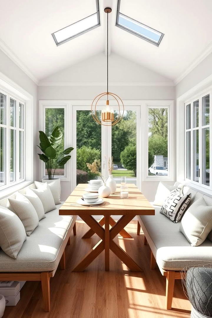 Scandinavian Simplicity Dining - 30 Sunroom Dining Room Ideas