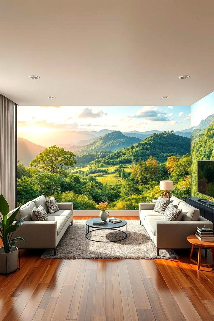 Scenic Landscape Mural - 30 Wall Painting Ideas of Any Room