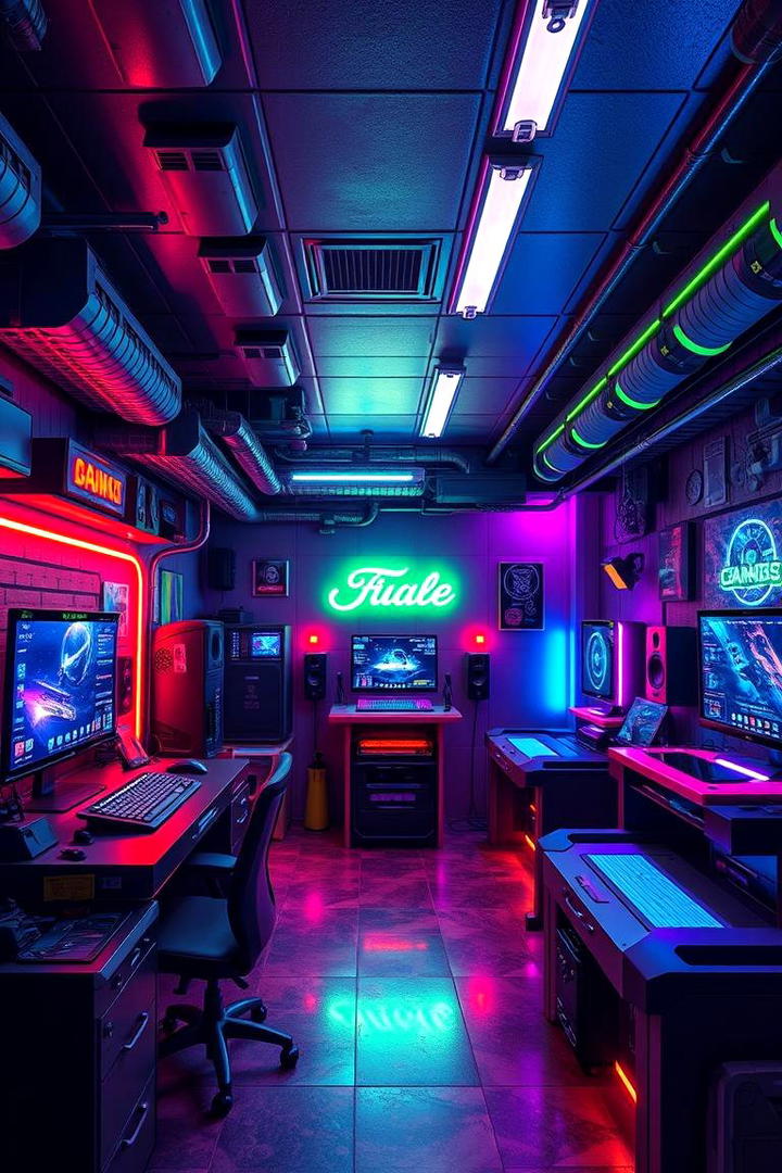 Sci Fi Gaming Universe - 30 Basement Game Room Ideas