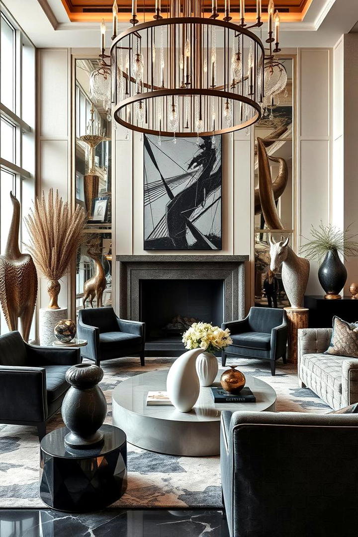 Sculptural Decor Statements - 30 Glam Interior Design Ideas