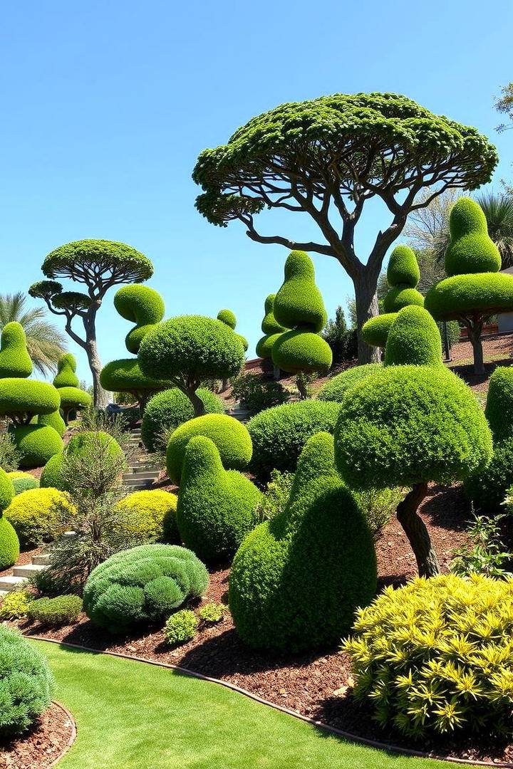 Sculptural Trees and Shrubs - 30 hillside landscaping ideas