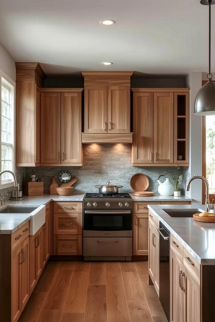 Seamless Integration of Natural Elements - 30 Kitchens With Light Wood Cabinets