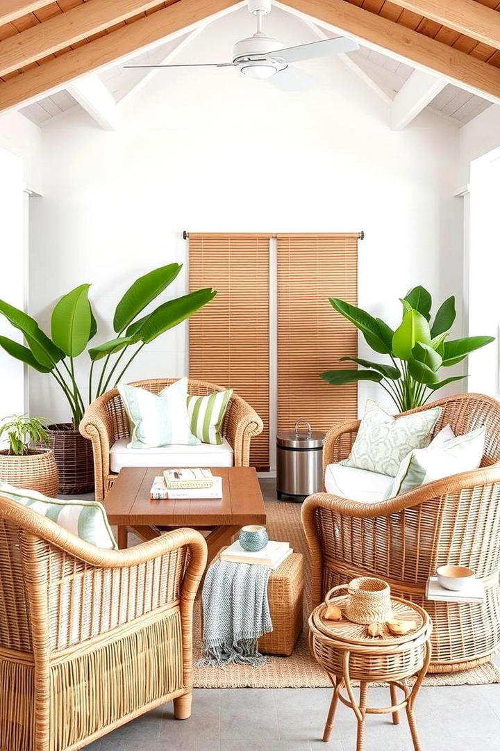 Seaside Rattan and Wicker - 30 Coastal Decor Ideas