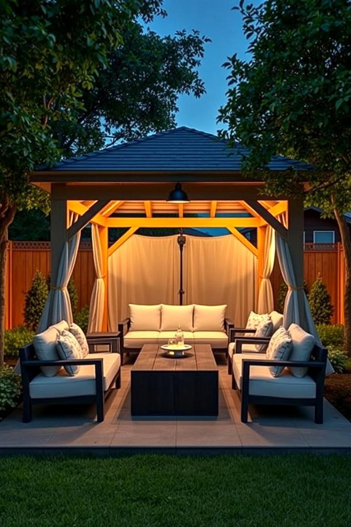 Secluded Privacy Gazebo - 30 Backyard Privacy Ideas