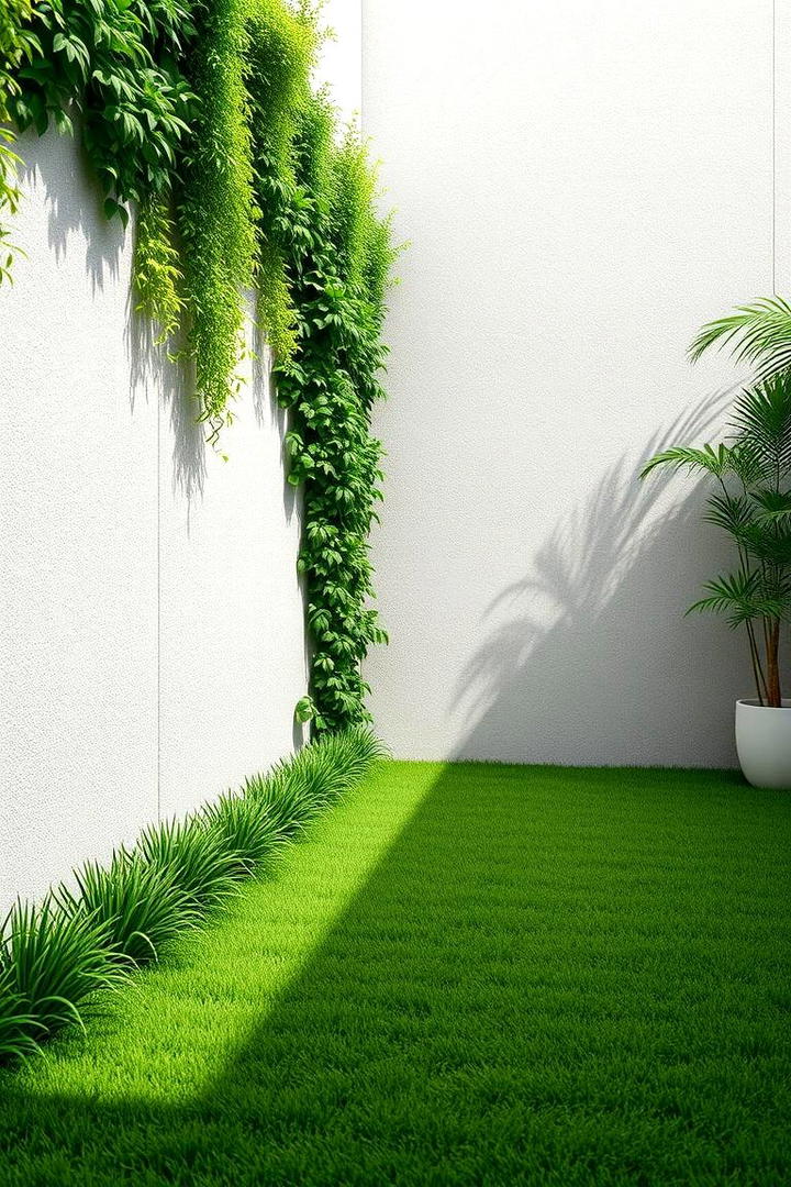 Serene Artificial Lawn Feature - 30 Artificial Grass Wall Design Ideas