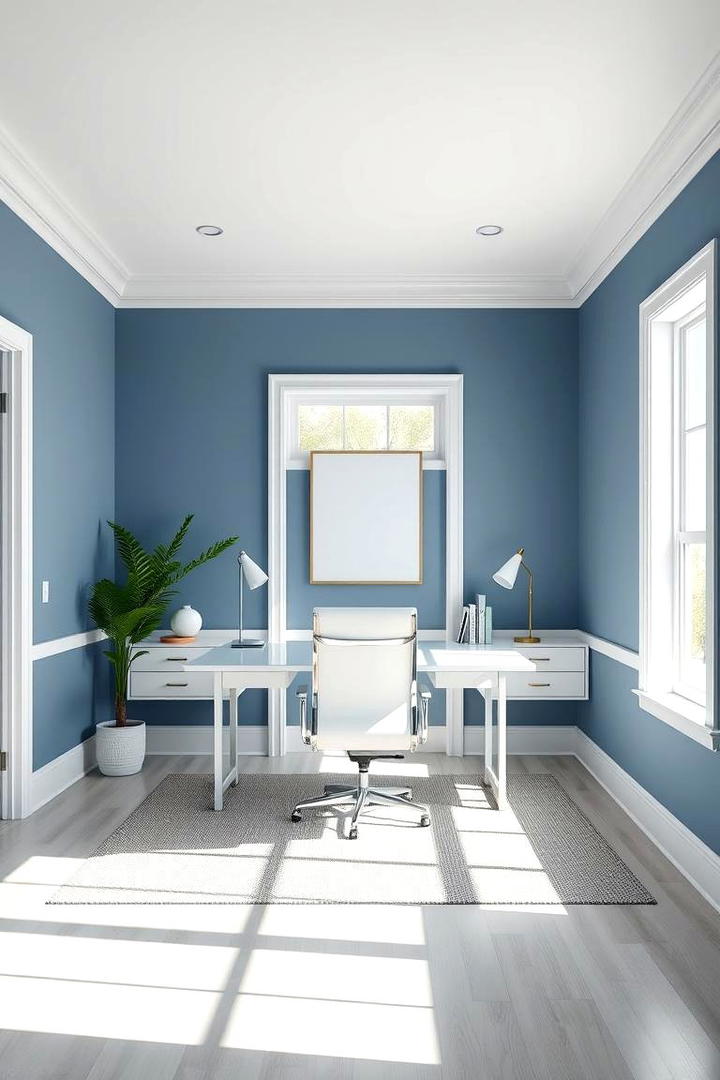 Serene Blue Ambiance - 30 Home Office Paint Colors