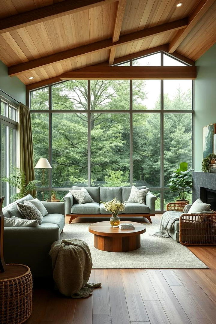 Serene Green Sanctuary - 30 Forest Green Living Room Ideas