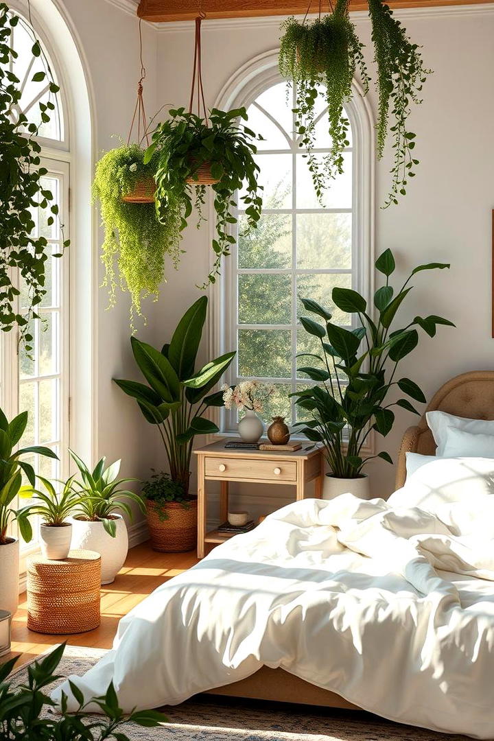 Serene Indoor Garden - 30 romantic bedroom ideas