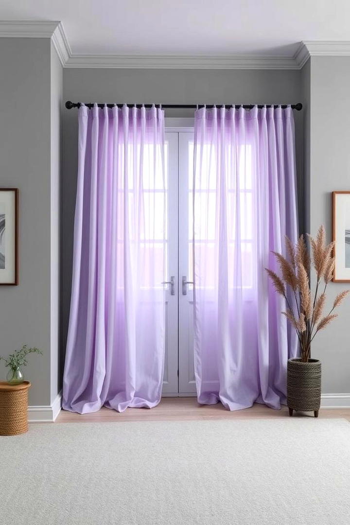 Serene Lavender Shades - 30 What Color Curtains Go With Gray Walls