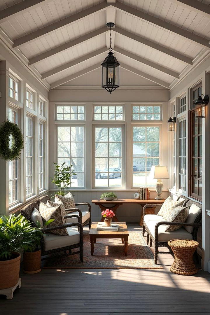 Serene Reading Refuge - 30 Enclosed Porch Ideas